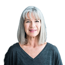 60plus vrouw single grijs haar